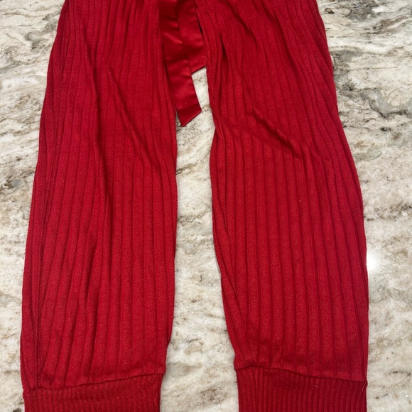 Abercrombie & Fitch Women Sweatpants Medium Red Viscose B Drawstring Jogger - Picture 4 of 8